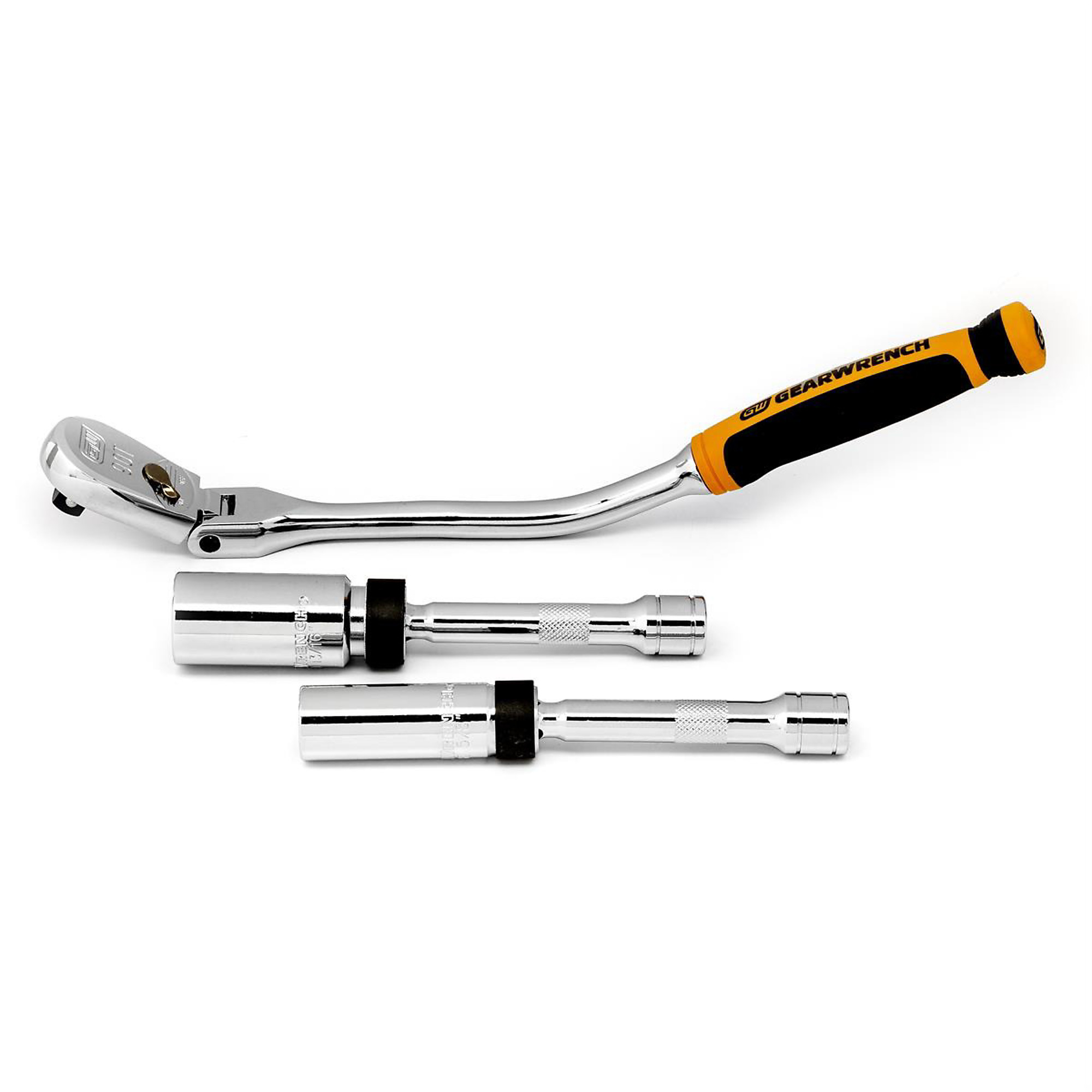 GearWrench 3-Piece 3/8in. Drive 90T Cushion Grip Ratchet Spark Plug Set, Model# KDT81229T